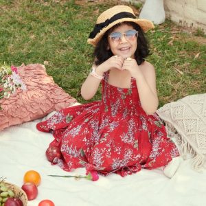 Cherry Pie Smocked Cotton Dress