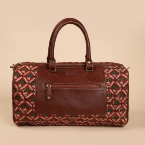 Walnut Whispers Handblock Duffle Bag